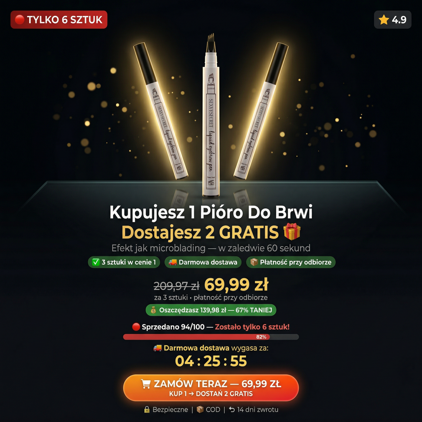 Kupujesz 1 Pióro Do Brwi — Dostają 2 GRATIS 🎁