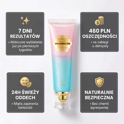 🔥Białe zęby w 7 dni! 69.99 PLN + darmowa dostawa. ⏱️TYLKO DZISIAJ!