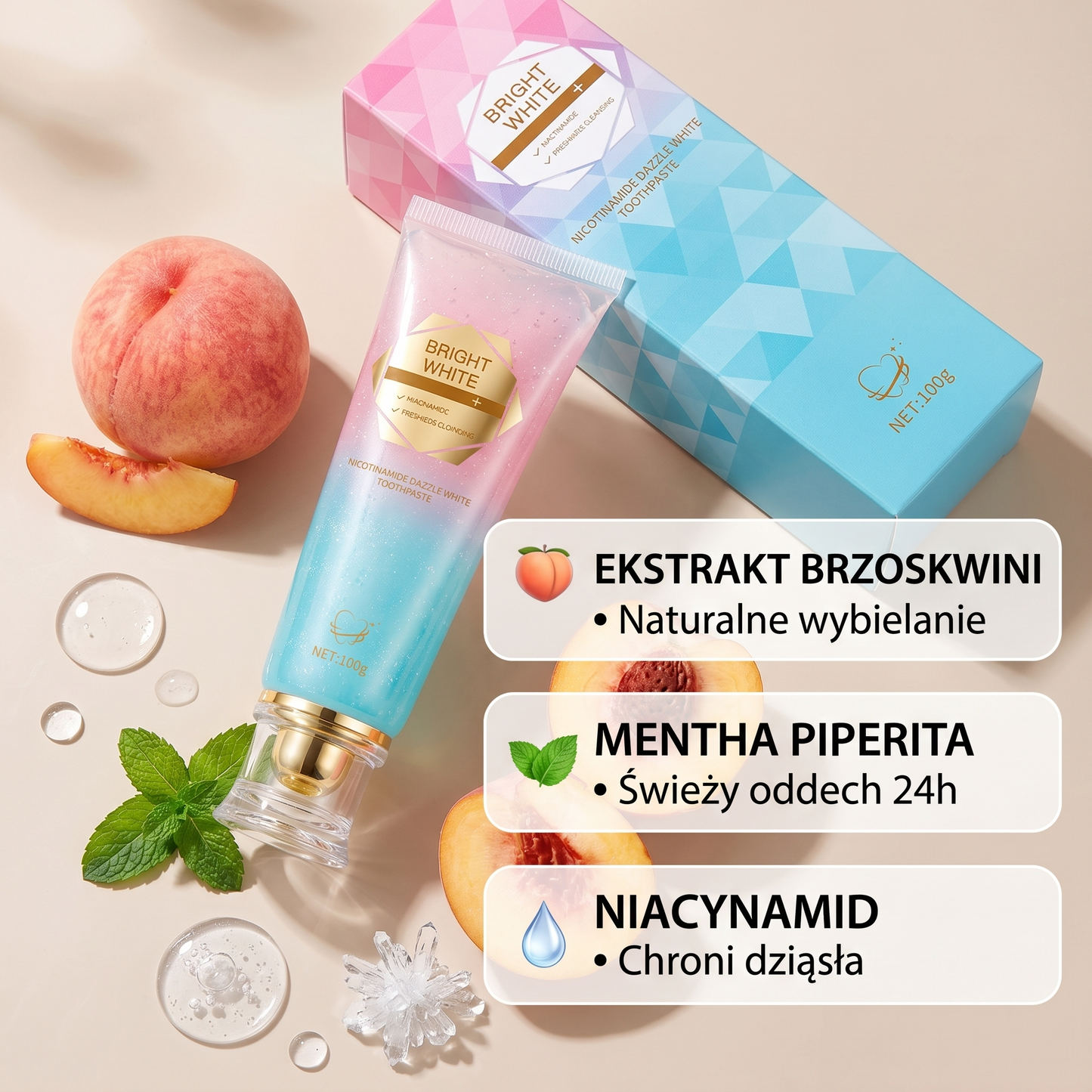 🔥Białe zęby w 7 dni! 69.99 PLN + darmowa dostawa. ⏱️TYLKO DZISIAJ!