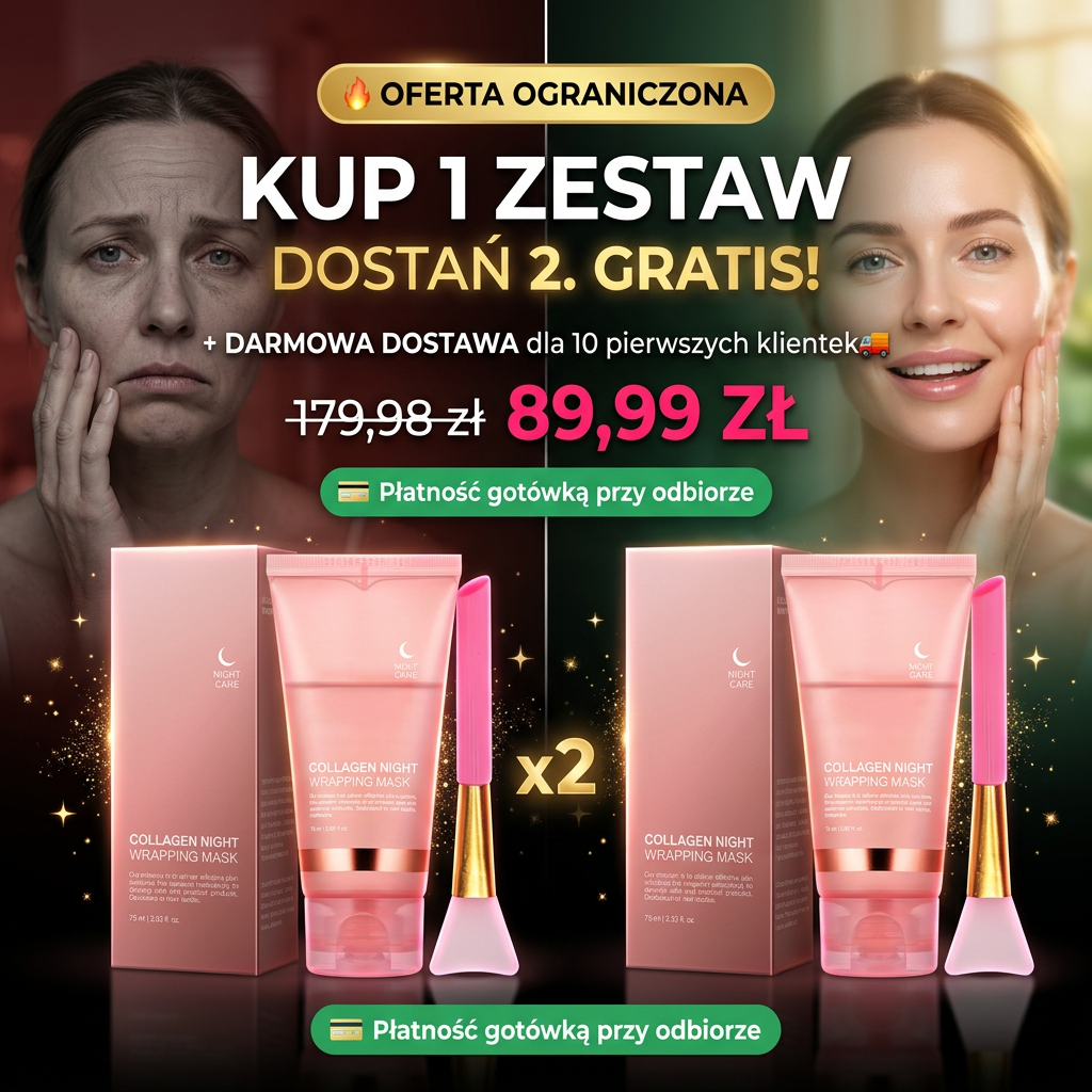 ⚡ FLASH SALE: Kup 1 Maskę Kolagenową → Dostań Drugą ABSOLUTNIE ZA DARMO🎁