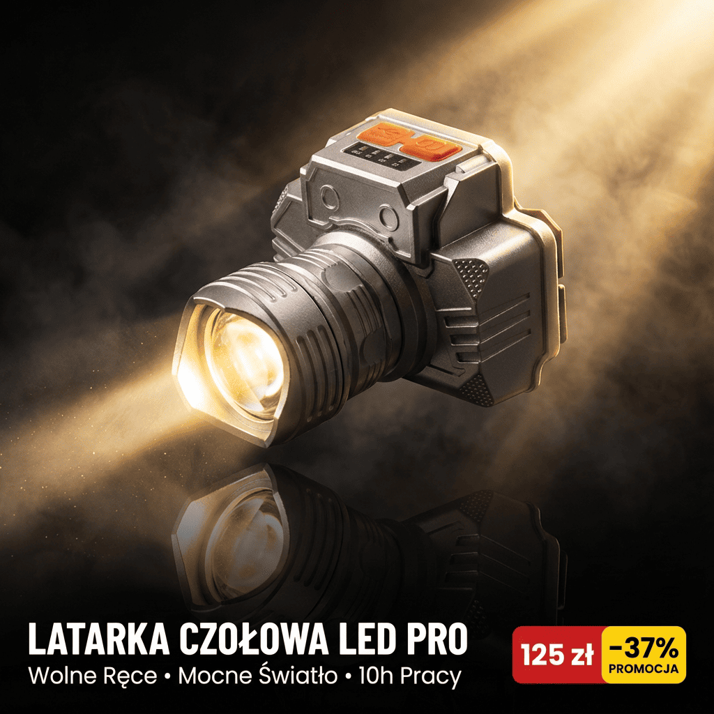 Latarka Czołowa LED dla Wędkarzy - Wolne Ręce, Więcej Ryb!