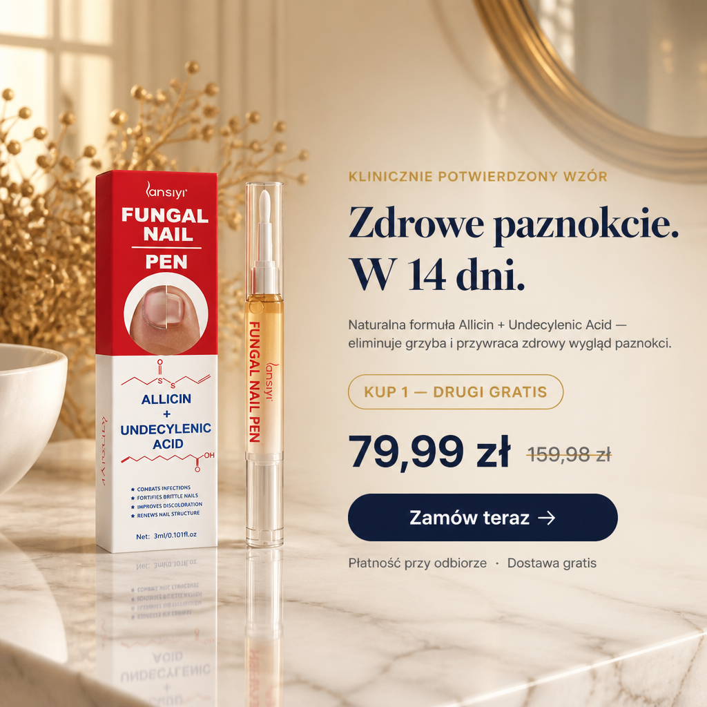 Koniec z grzybem. W 14 dni.  Tylko dziś — kup 1, drugi gratis. ✨ Płatność przy odbiorze.