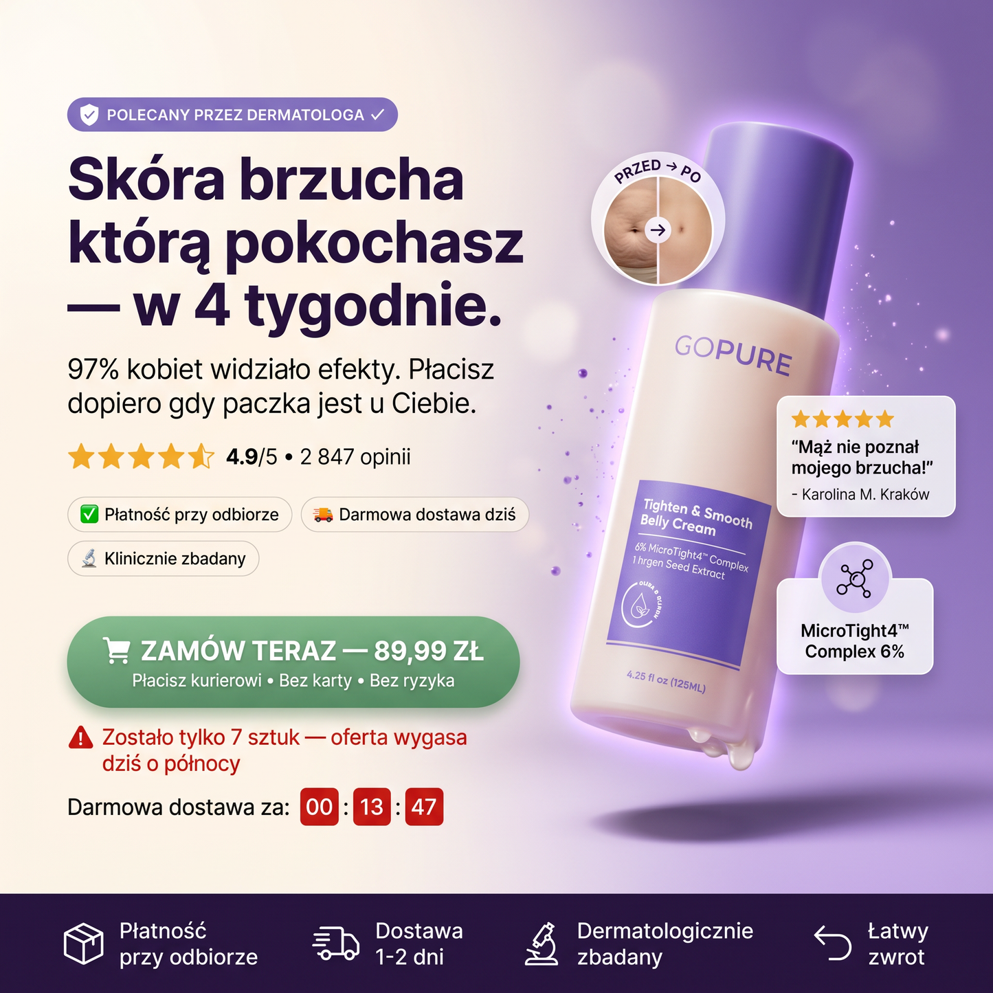 ⚡4 tygodnie do skóry którą pokochasz• DARMOWA DOSTAWA — ⏳Tylko dzisiaj!