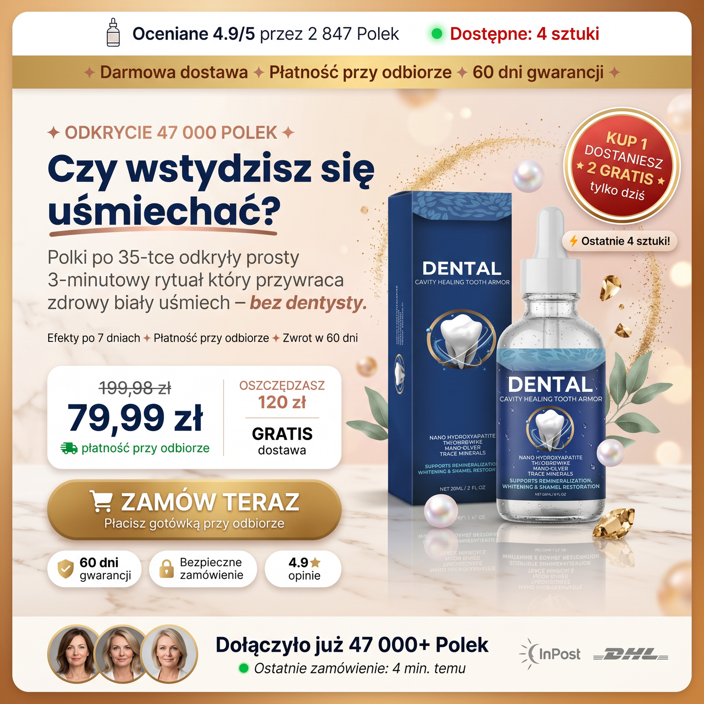 Odzyskaj Olśniewający Uśmiech w 7 Dni✨ — Kup 1, Drugi GRATIS 🎁