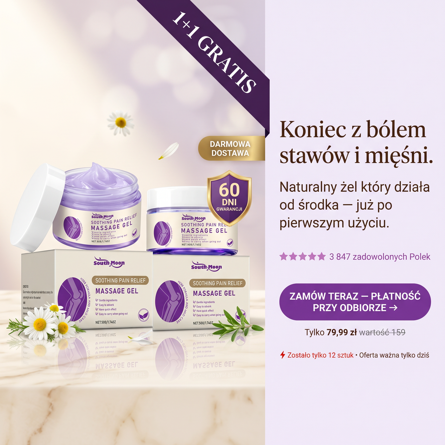 Żegnaj bólu — witaj życiu. ⚡ Dziś 1+1 GRATIS + darmowa dostawa🎁