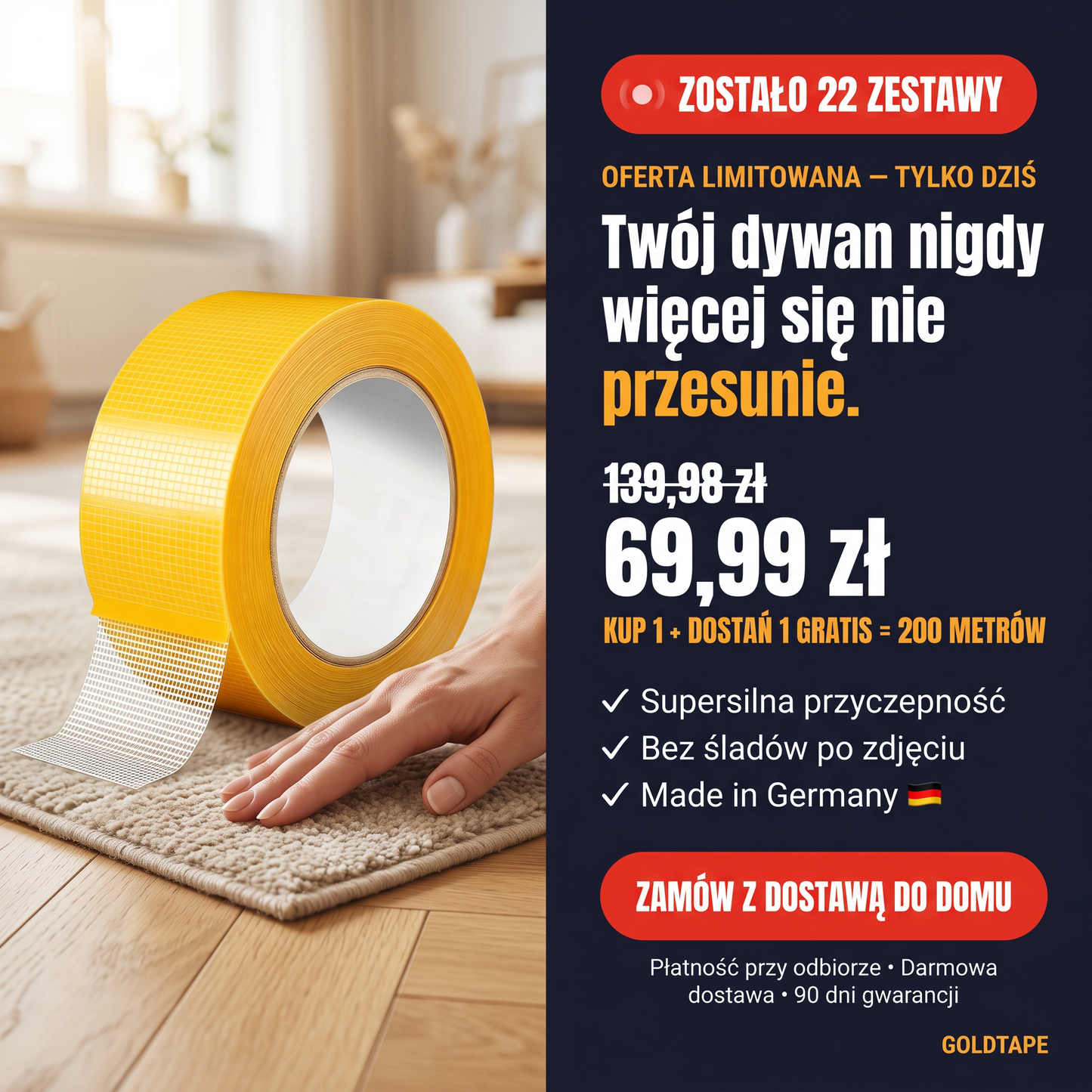 200m taśmy za 69,99 zł. Kup 1, dostań 2 GRATIS
