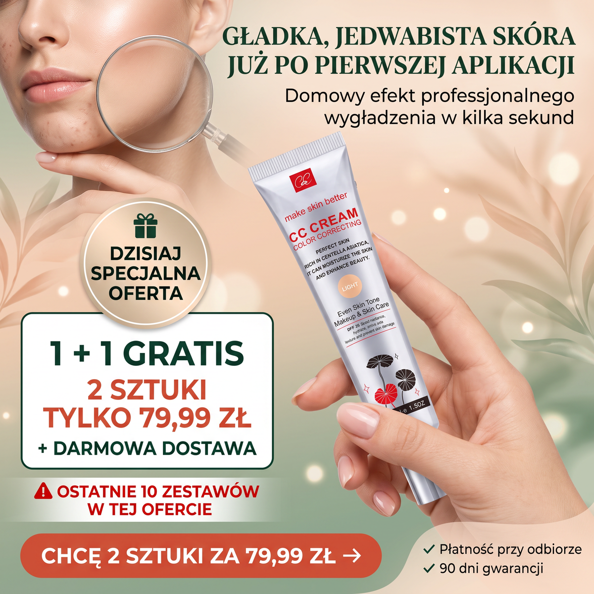 GŁADKA SKÓRA W 60 SEK 1+1 GRATIS — 79,99 zł