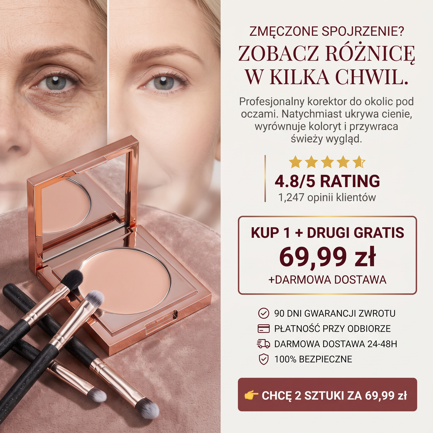 Cienie znikają w 10 sekund 2 za 69,99 zł + gratis dostawa